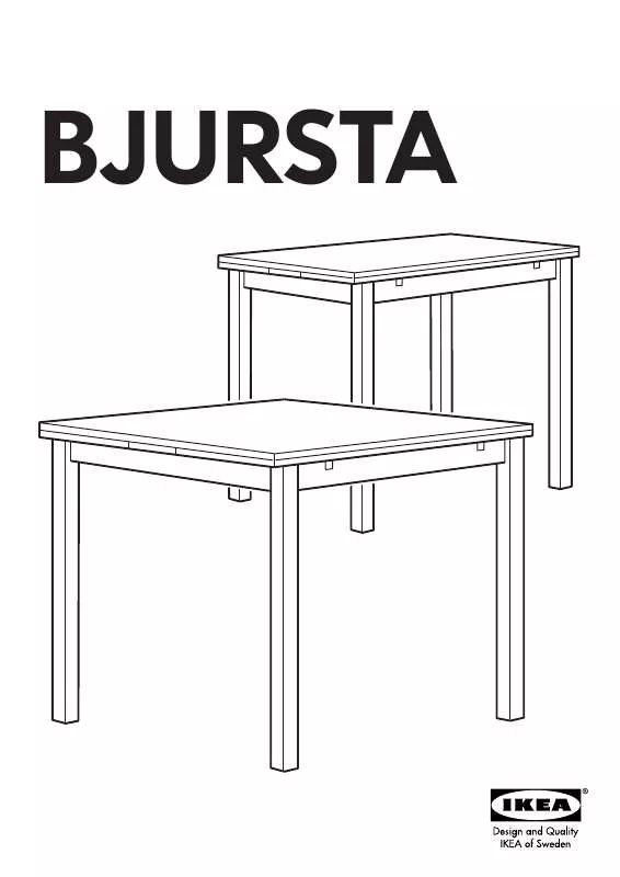 Mode d'emploi IKEA BJURSTA DINING TABLE 20/28/35 X 35