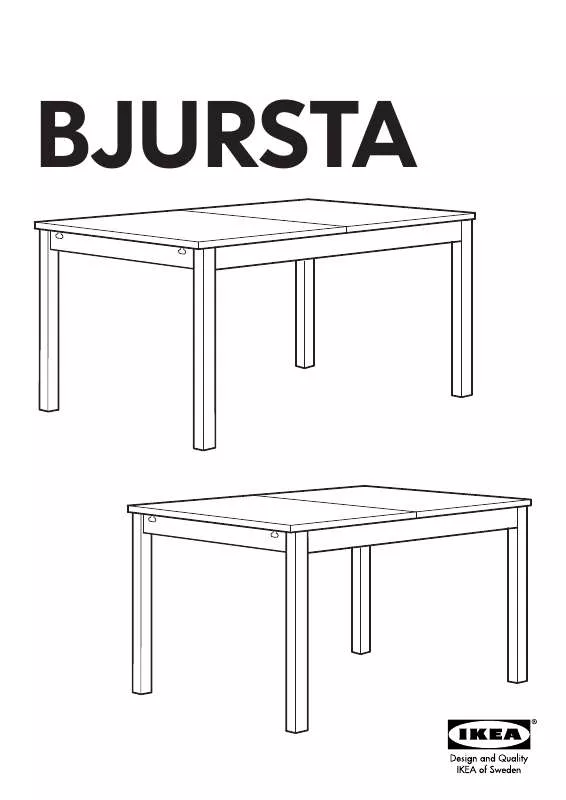 Mode d'emploi IKEA BJURSTA DINING TABLE 69/86/102X37