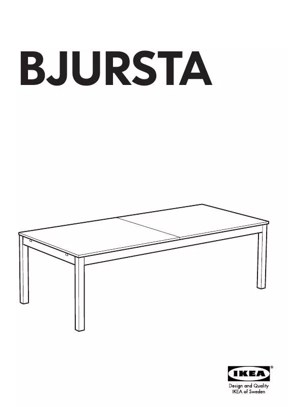 Mode d'emploi IKEA BJURSTA DINING TABLE 94X114X133