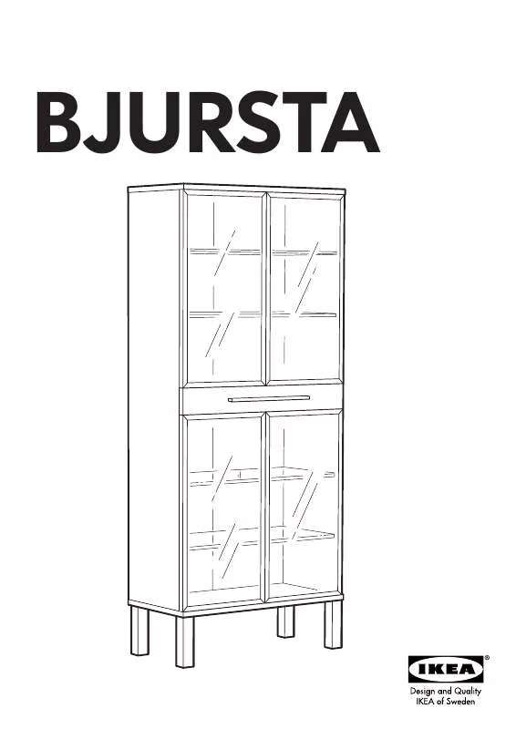 Mode d'emploi IKEA BJURSTA GLASS-DOOR CABINET 32X75
