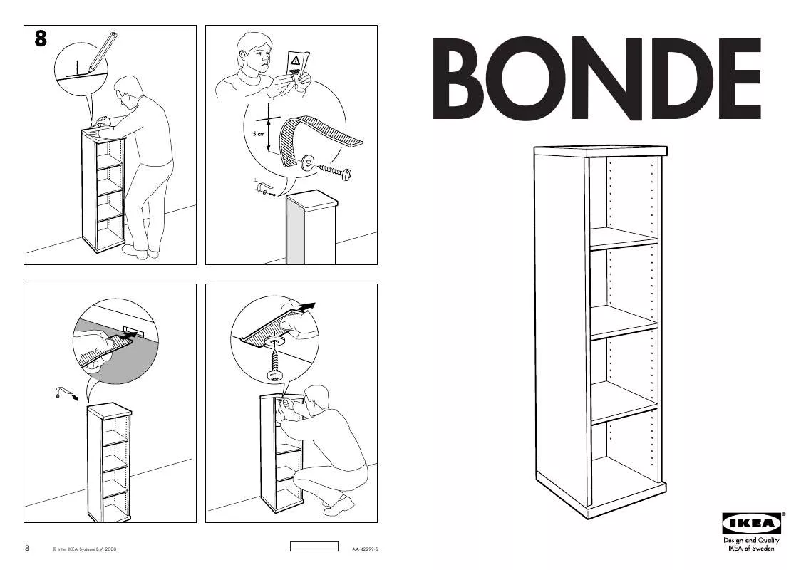 Mode d'emploi IKEA BONDE SHELF UNIT 15X58