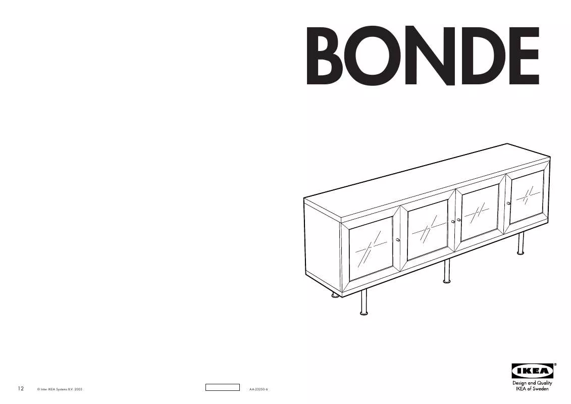 Mode d'emploi IKEA BONDE SIDEBOARD 77X30