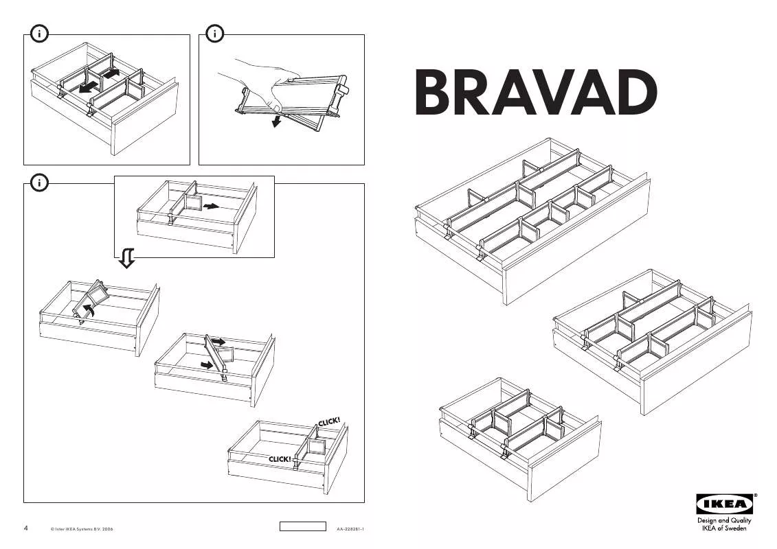 Mode d'emploi IKEA BRAVAD DIVIDER/DEEP DRAWER SET/8 32