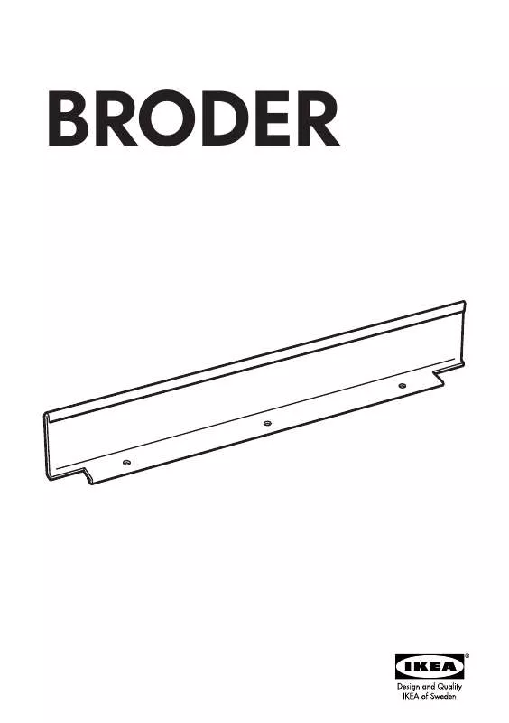 Mode d'emploi IKEA BRODER FRONT EDGE 15 ½