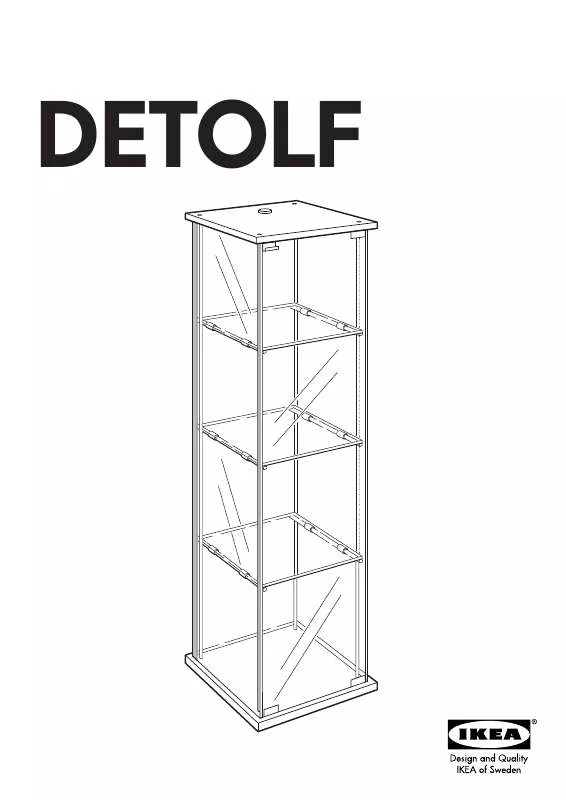 Mode d'emploi IKEA DETOLF GLASS-DOOR CABINET 17X64