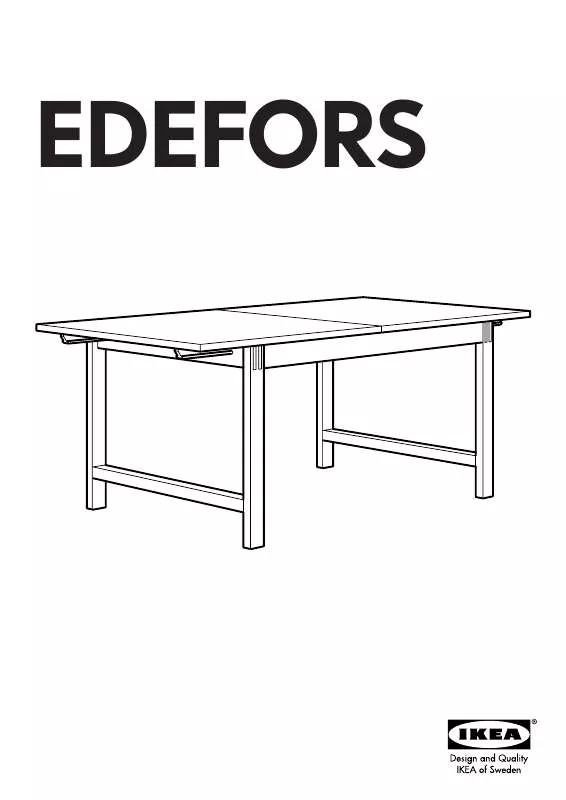 Mode d'emploi IKEA EDEFORS DINING TABLE 71/90X39