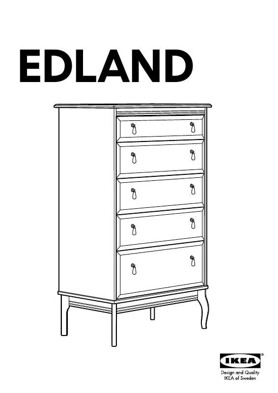 Mode d'emploi IKEA EDLAND CHEST W/ 5 DRAWERS