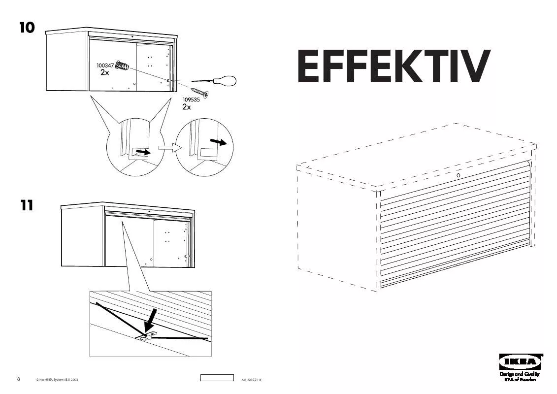 Mode d'emploi IKEA EFFEKTIV ROLL-FRONT 33 1/2