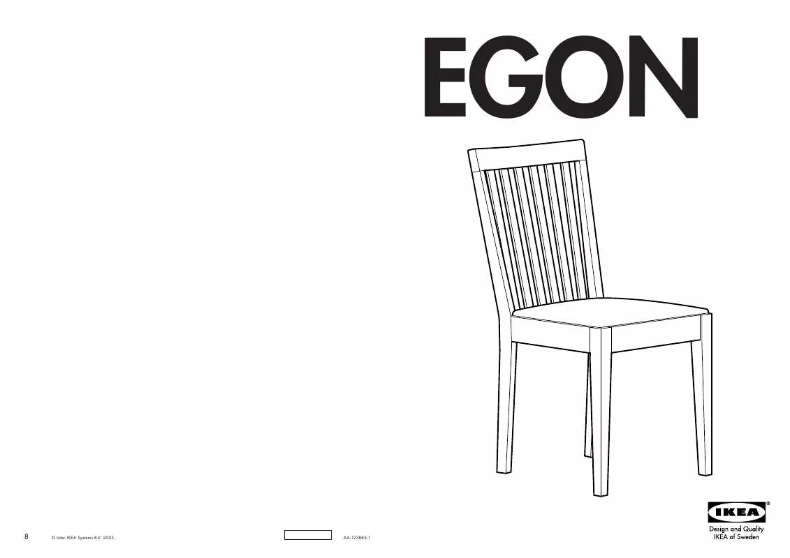 Mode d'emploi IKEA EGON CHAIR