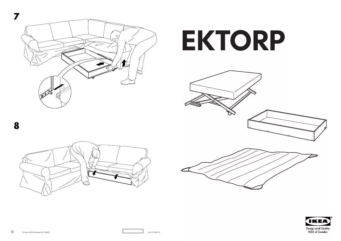 Mode d'emploi IKEA EKTORP BED MECH/STORAGEBX/MAT-PROTCT US