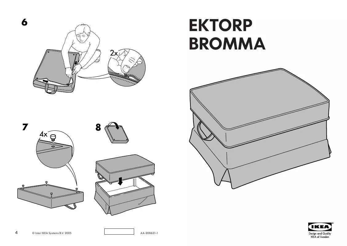 Mode d'emploi IKEA EKTORP BROMMA FOOTSTOOL COVER