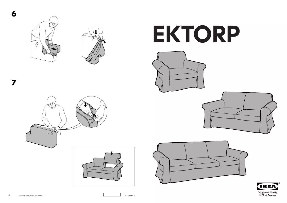 Mode d'emploi IKEA EKTORP LOVESEAT COVER