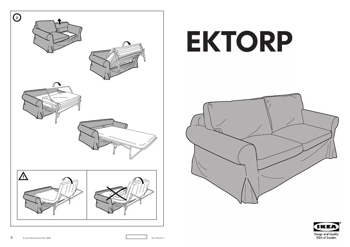 Mode d'emploi IKEA EKTORP SOFA BED COVER