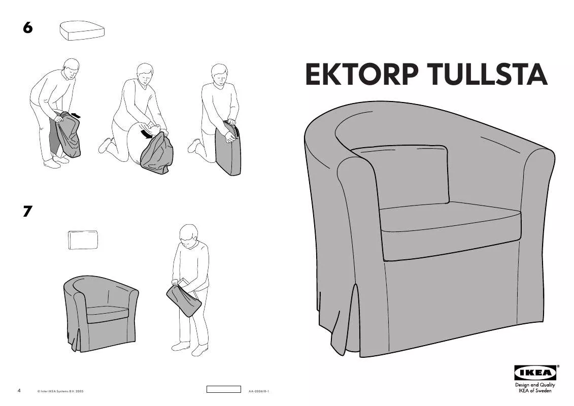 Mode d'emploi IKEA EKTORP TULLSTA CHAIR COVER