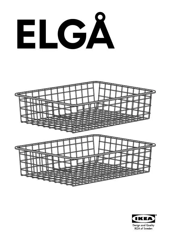 Mode d'emploi IKEA ELGÅ WIRE BASKET