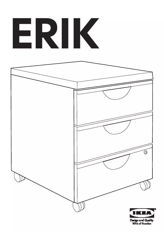Mode d'emploi IKEA ERIK DRAWER UNIT/3DRAWERS 16X23