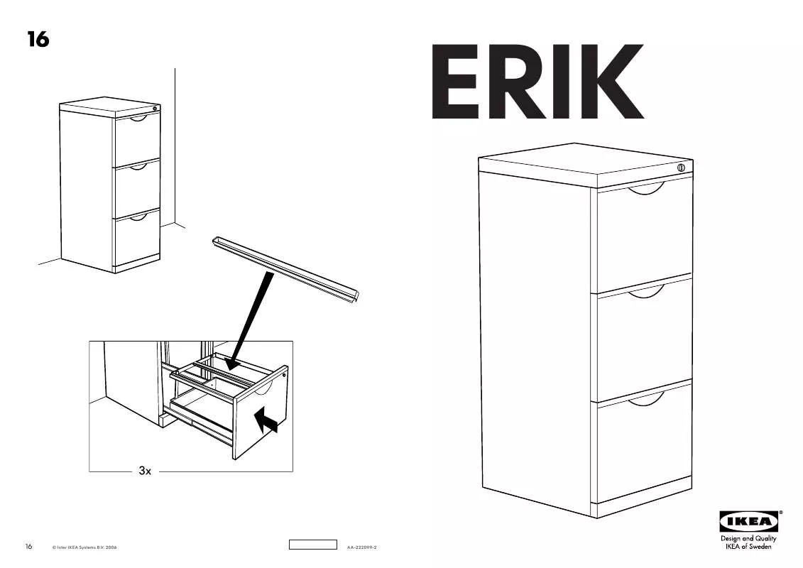 Mode d'emploi IKEA ERIK FILE CABINET 16 1/8X41