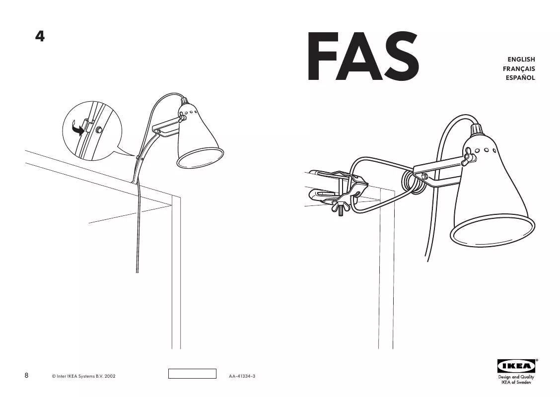 Mode d'emploi IKEA FAS CLAMP SPOTLIGHT