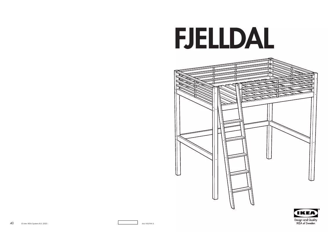 Mode d'emploi IKEA FJELLDAL FULL LOFT BED