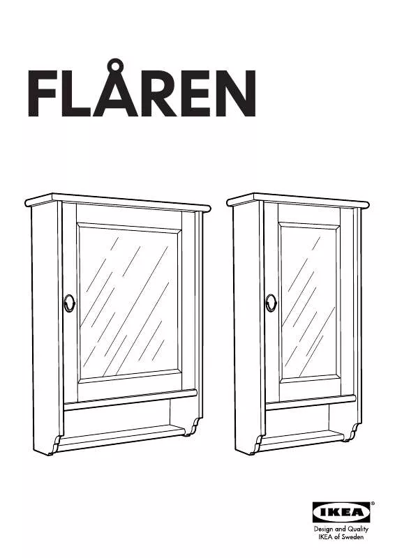 Mode d'emploi IKEA FLÅREN MIRROR CABINET 15X29