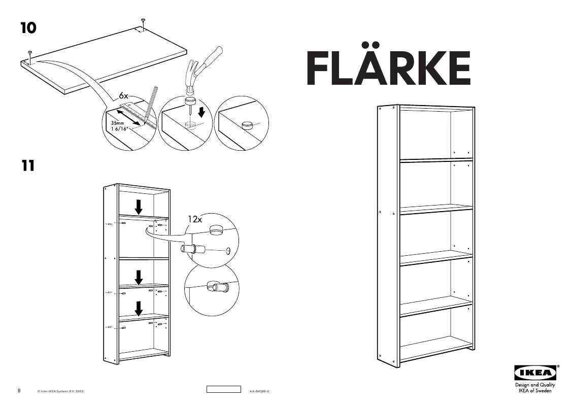 Mode d'emploi IKEA FLÄRKE BOOKCASE 23X67