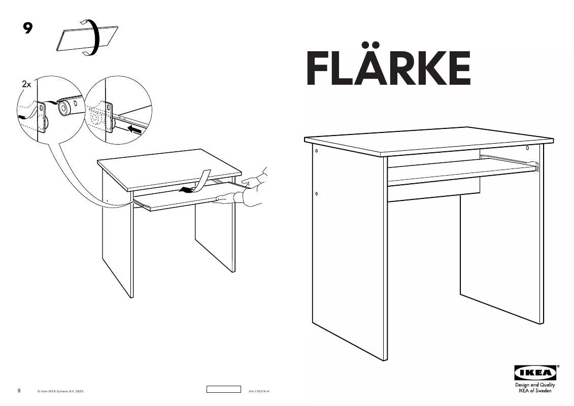 Mode d'emploi IKEA FLÄRKE COMPUTER DESK 32X22