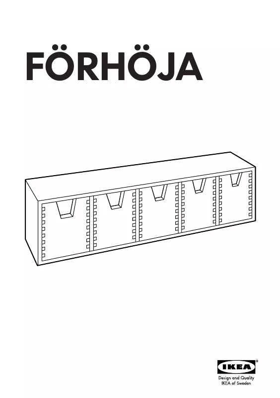 Mode d'emploi IKEA FÖRHÖJA WALL SHELF/DRAWER 24X6