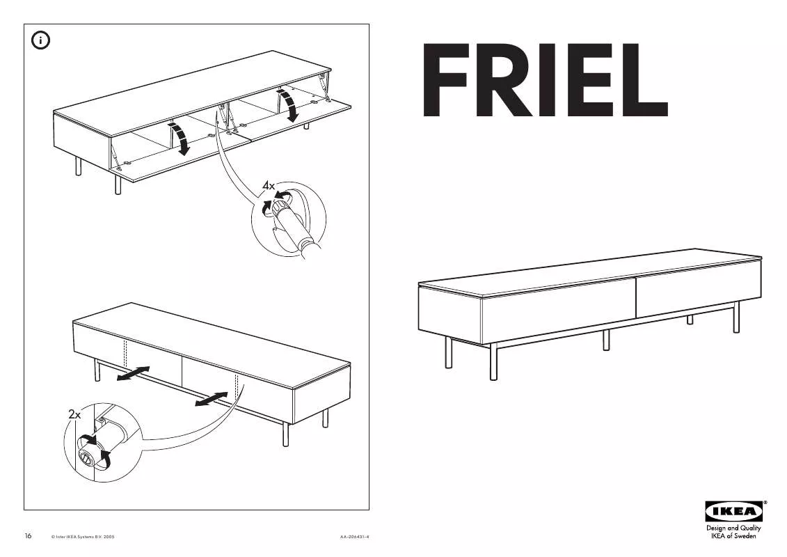 Mode d'emploi IKEA FRIEL TV UNIT 78X21 5/8