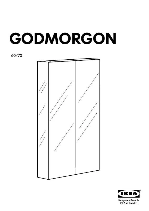 Mode d'emploi IKEA GODMORGEN MIRROR CABINET 27X37