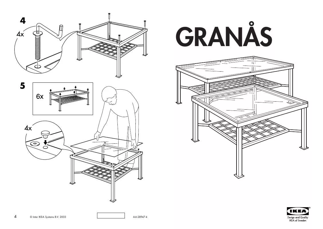Mode d'emploi IKEA GRANÅS COFFEE TABLE 47X31
