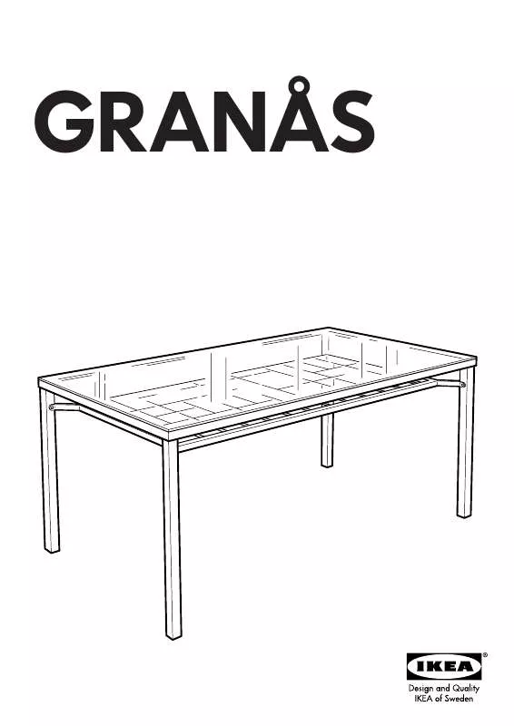 Mode d'emploi IKEA GRANÅS DINING TABLE 59X31
