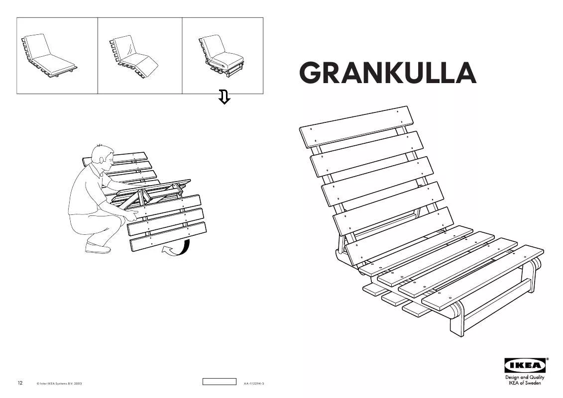 Mode d'emploi IKEA GRANKULLA FUTON CHAIR FRAME 28X43X32