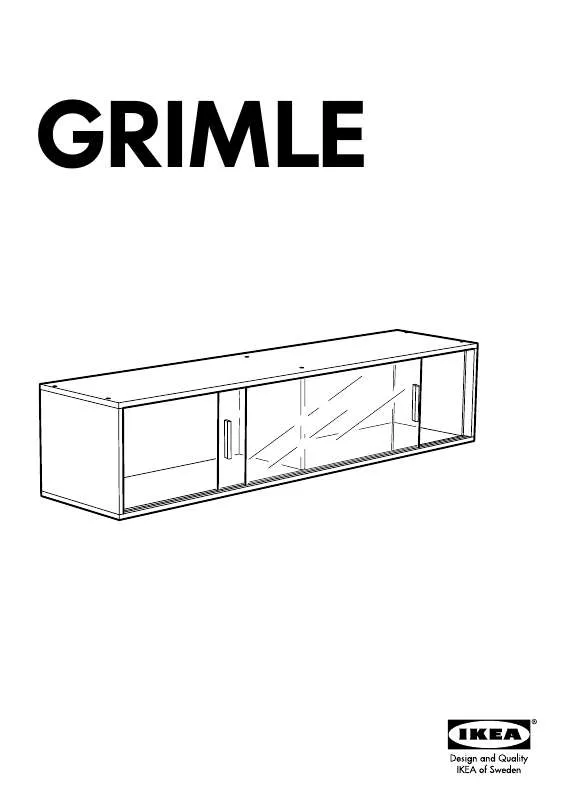 Mode d'emploi IKEA GRIMLE GLASS DOOR WALL CAB