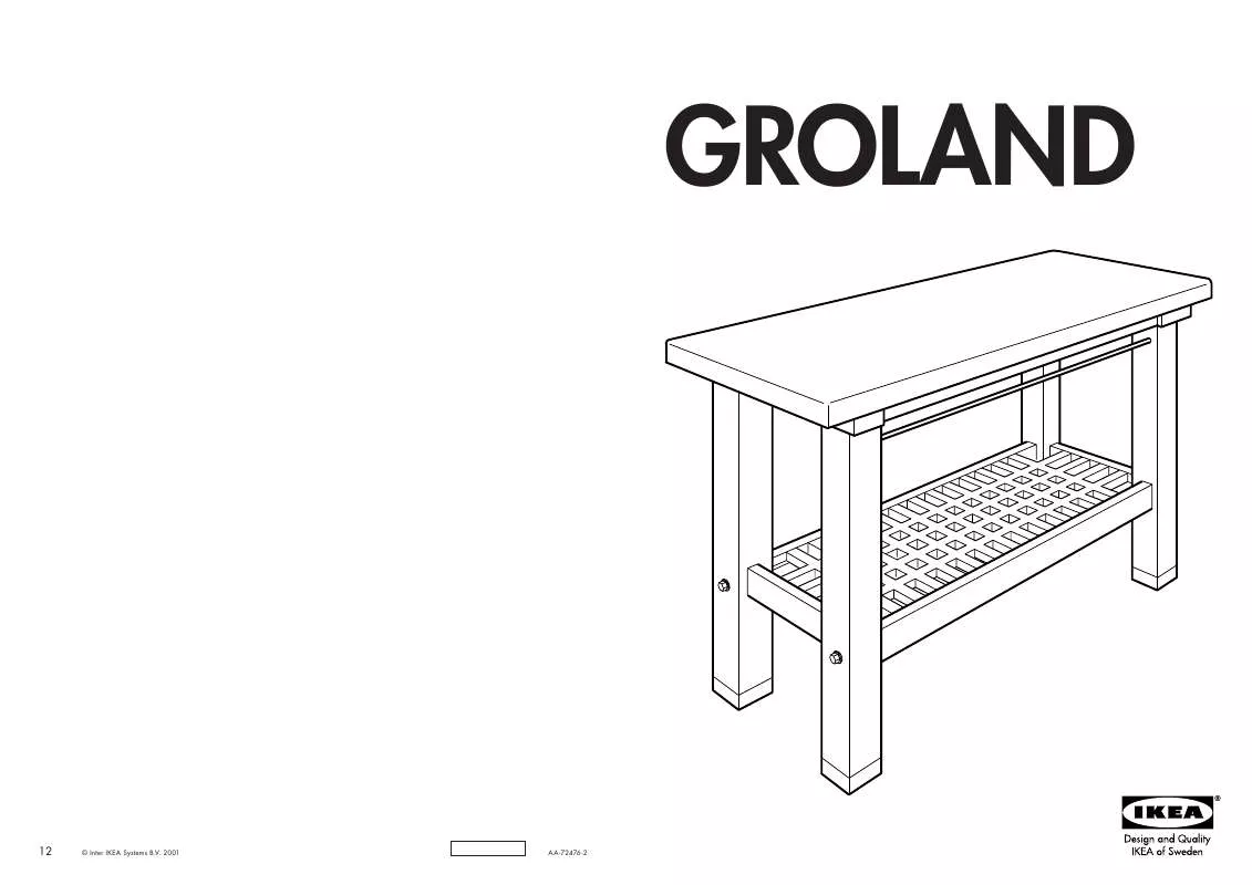 Mode d'emploi IKEA GROLAND KITCHEN ISLAND 47X35