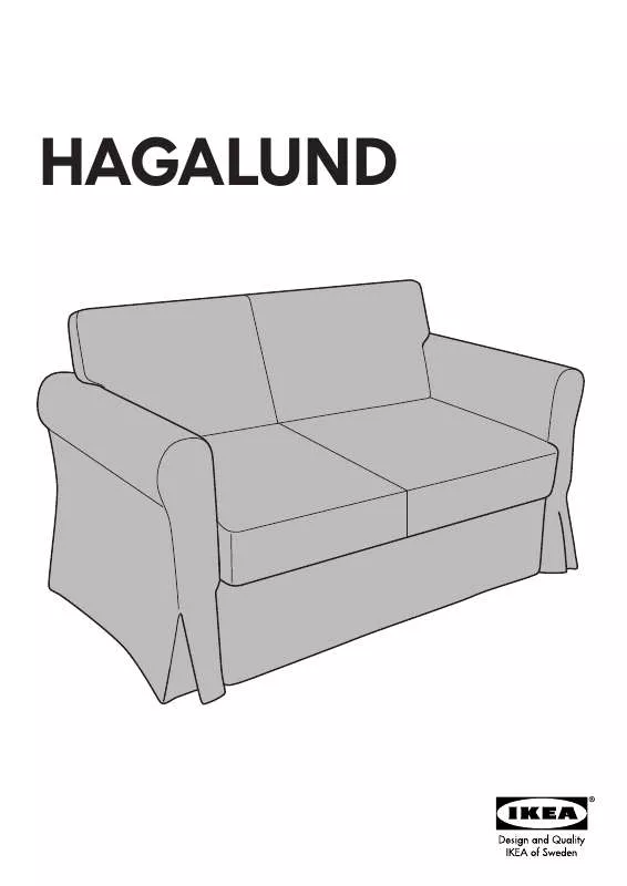 Mode d'emploi IKEA HAGALUND SOFA BED COVER