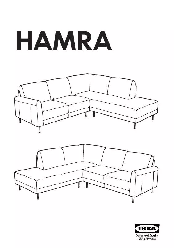 Mode d'emploi IKEA HAMRA LOVESEAT W/1 ARM-RIGHT