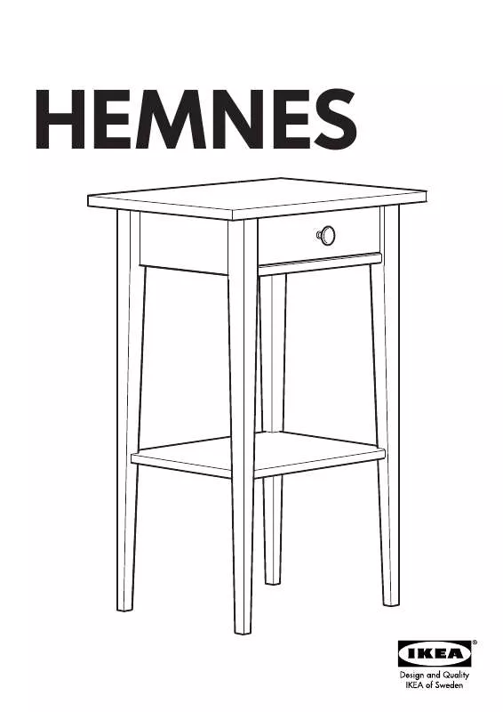 Mode d'emploi IKEA HEMNES BEDSIDE TABLE 18X14