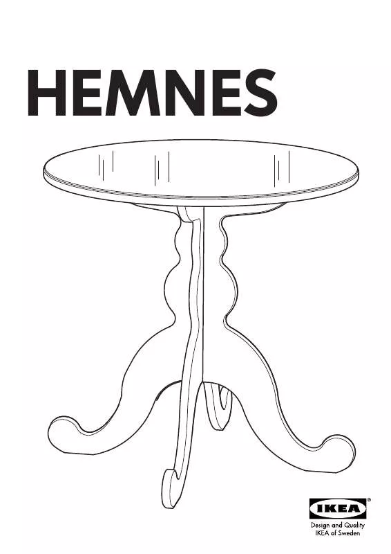 Mode d'emploi IKEA HEMNES BEDSIDE TABLE 31X30