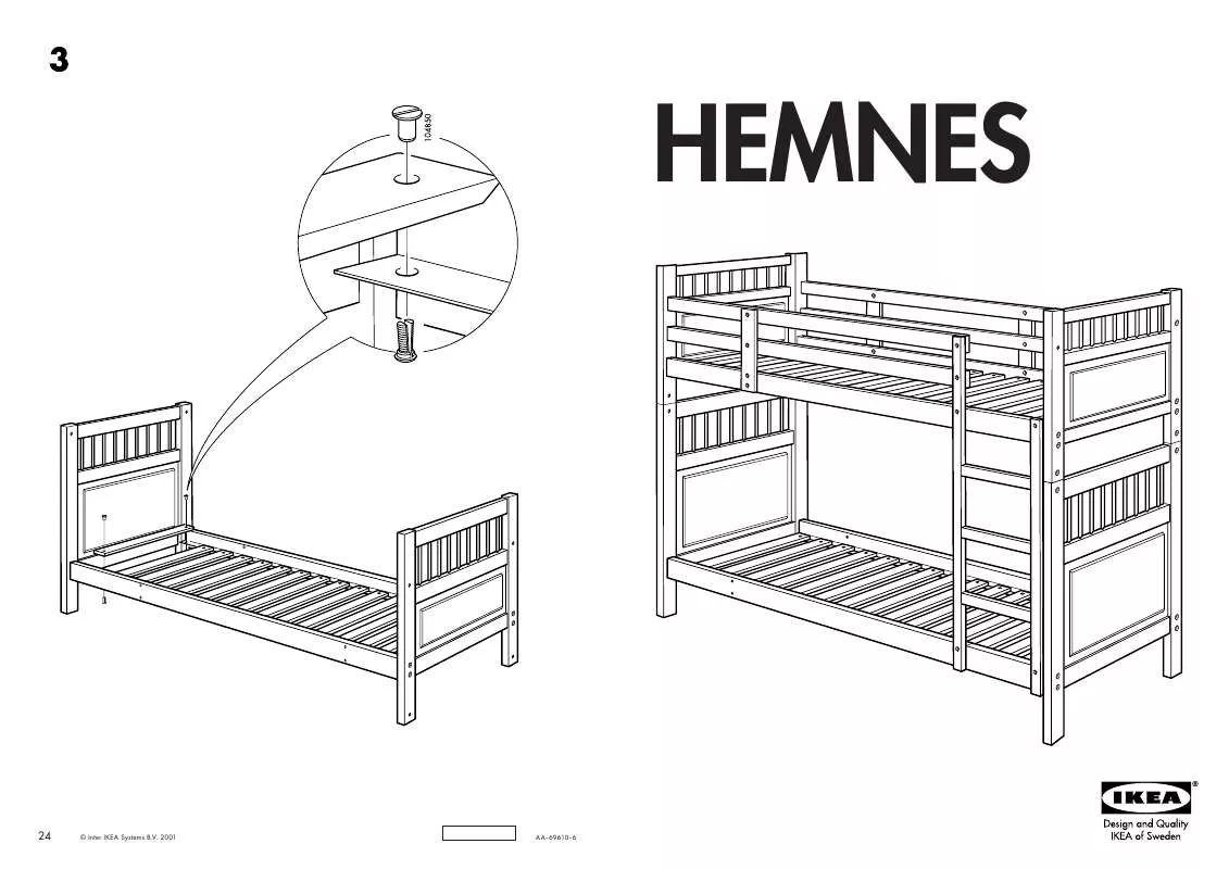 Mode d'emploi IKEA HEMNES BUNK BEDFRAME TWIN