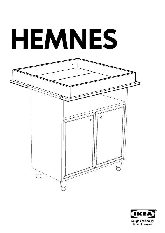 Mode d'emploi IKEA HEMNES CHANGING TABLE TOP