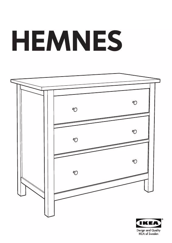 Mode d'emploi IKEA HEMNES CHEST/3DRAWERS 43X38