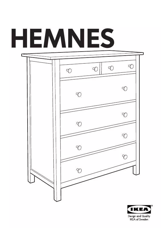 Mode d'emploi IKEA HEMNES CHEST/6 DRAWERS 43 1/4X52
