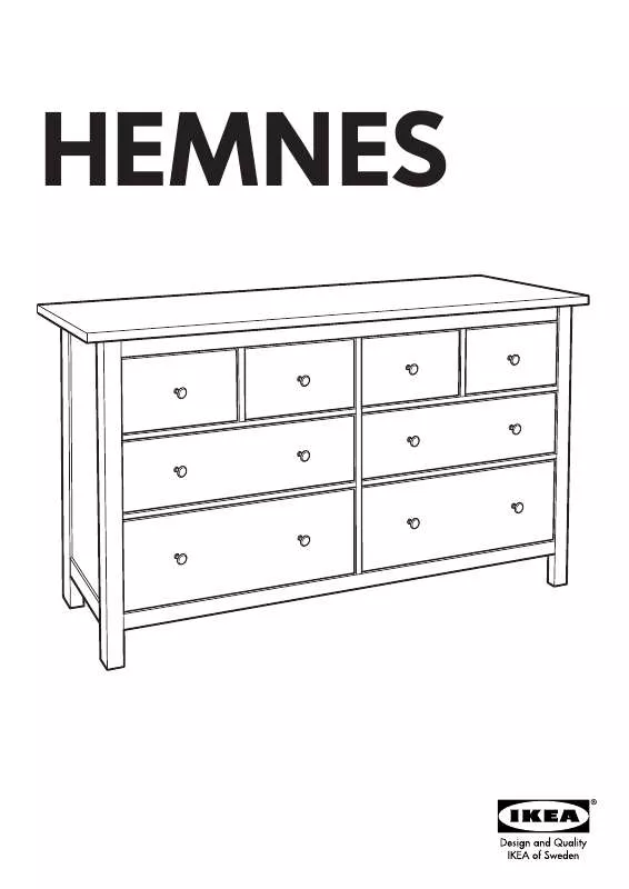 Mode d'emploi IKEA HEMNES CHEST/8 DRAWERS 64X38