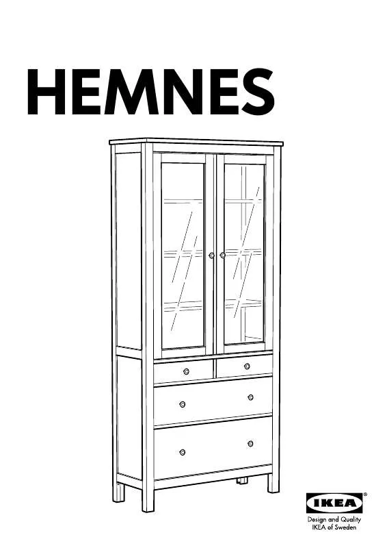 Mode d'emploi IKEA HEMNES GLASS DOOR CABINET W/4 DRW 35X77