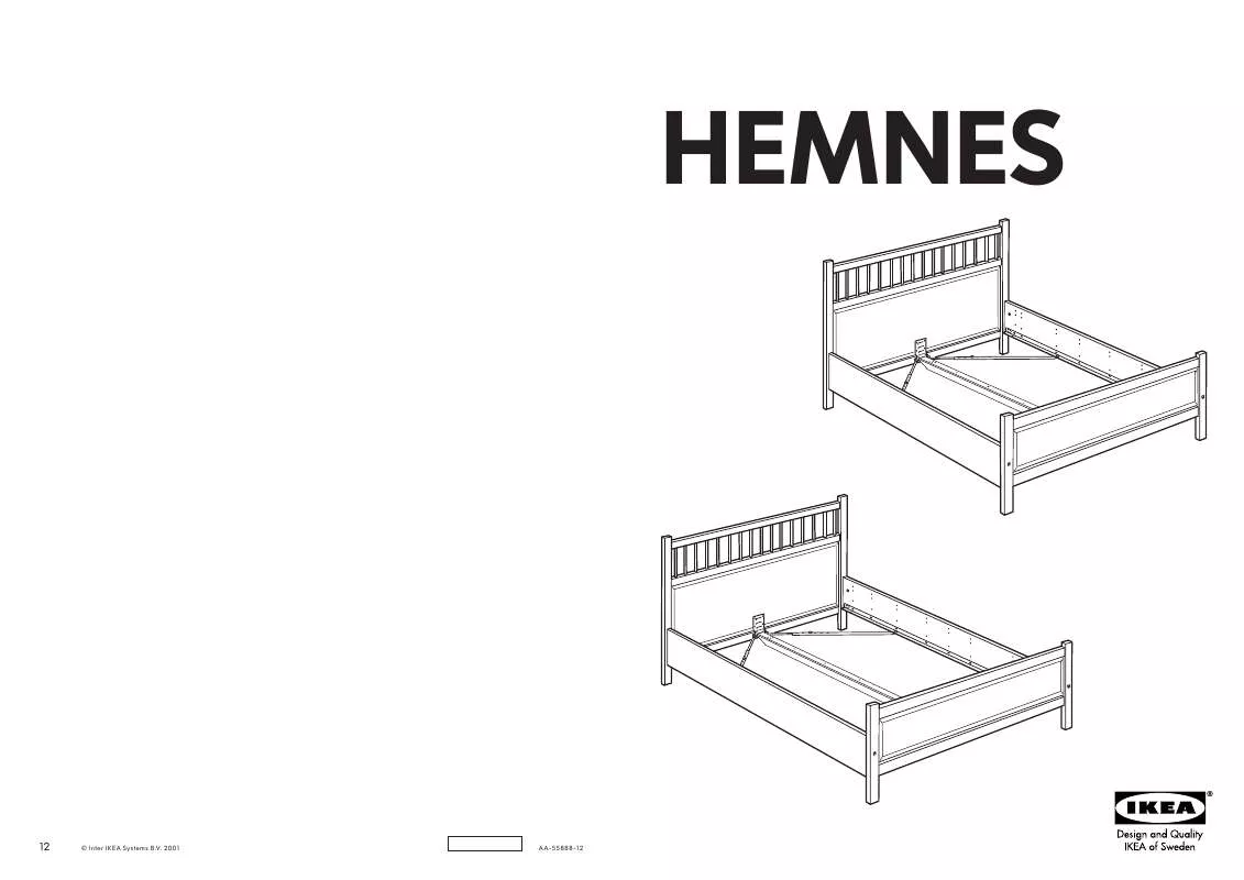 Mode d'emploi IKEA HEMNES HEAD/FOOTBOARD KING