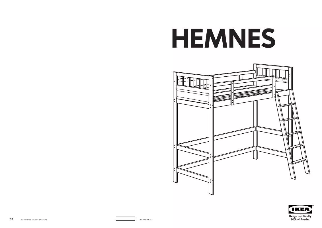 Mode d'emploi IKEA HEMNES LOFT BEDFRAME TWIN