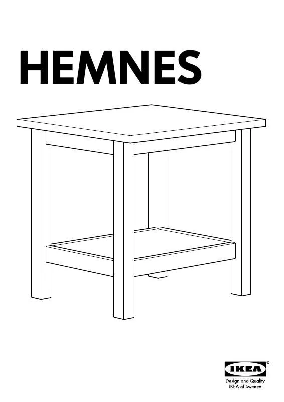 Mode d'emploi IKEA HEMNES SIDE TABLE