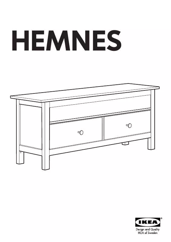 Mode d'emploi IKEA HEMNES STORAGE BENCH