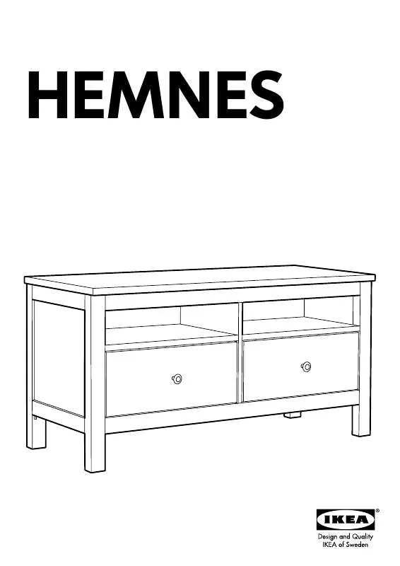 Mode d'emploi IKEA HEMNES TV BENCH 43X19
