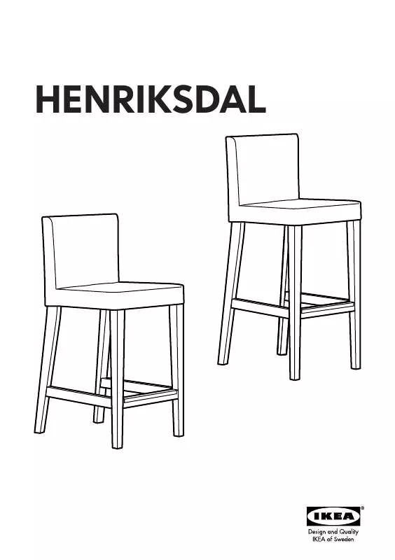 Mode d'emploi IKEA HENRIKSDAL BARSTOOL W/BACKRESY 29